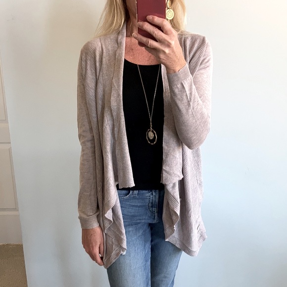 Long Sleeve, Ribbed Knit Open Cardigan - Picture 8 of 10